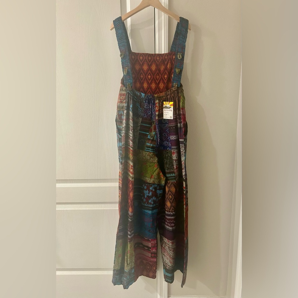 Rising International Patchwork Overalls NWT - image 4